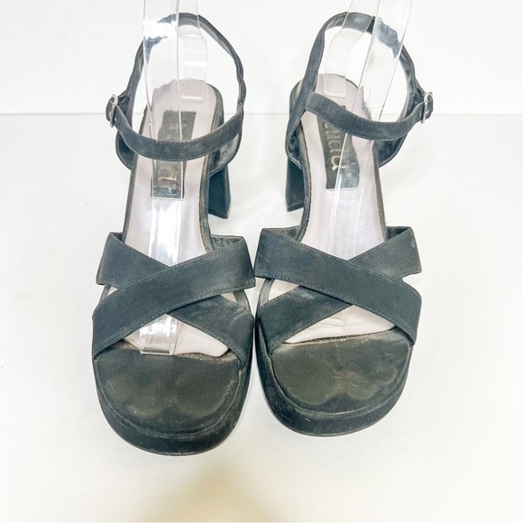 VTG Y2K Mudd Strappy Black Heels Size 10 Women’s - Picture 5 of 5